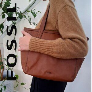 Fossil Brown Leather Bag